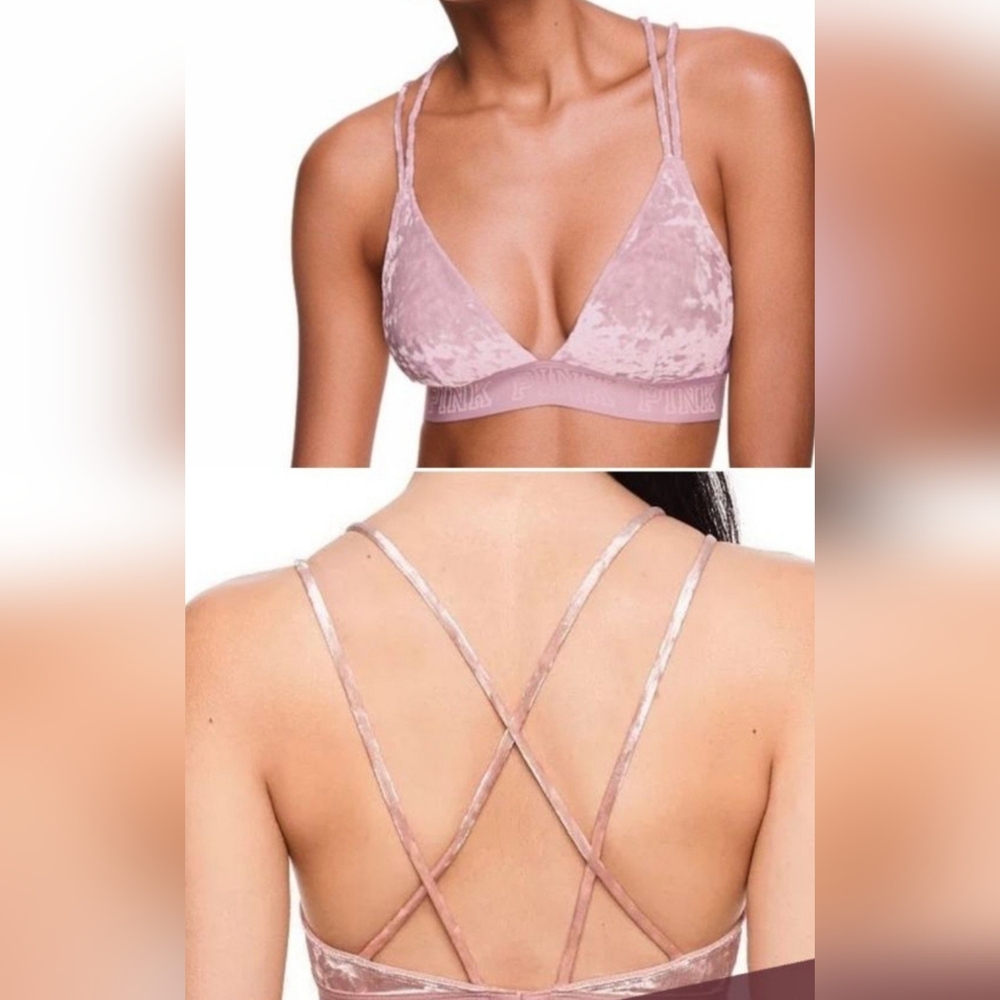 🎁 Pink Victoria's Secret Velour Bralette